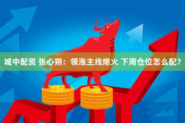 城中配资 张心朔：领涨主线熄火 下周仓位怎么配？