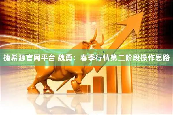 捷希源官网平台 魏勇：春季行情第二阶段操作思路